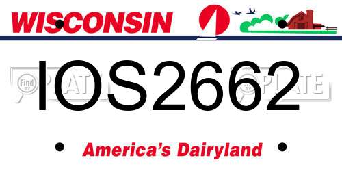 IOS2662 Wisconsin License Plate