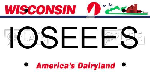IOSEEES Wisconsin License Plate