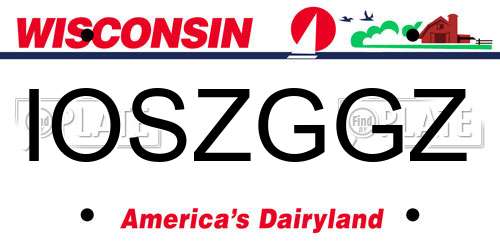 IOSZGGZ Wisconsin License Plate