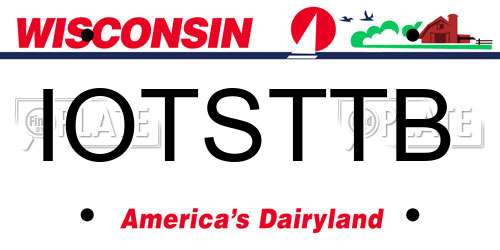 IOTSTTB Wisconsin License Plate