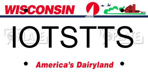 IOTSTTS Wisconsin License Plate