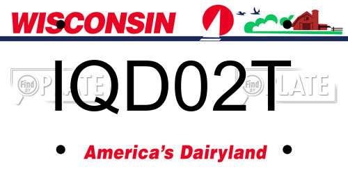 IQD02T Wisconsin License Plate