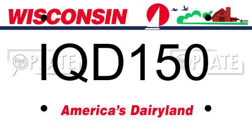 IQD150 Wisconsin License Plate