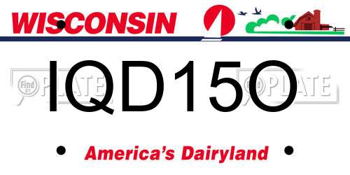 IQD15O Wisconsin License Plate