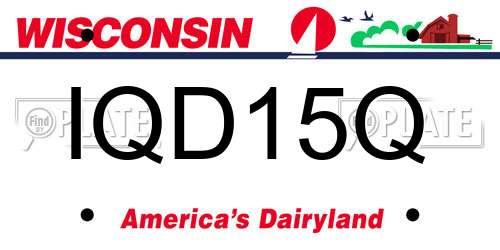 IQD15Q Wisconsin License Plate