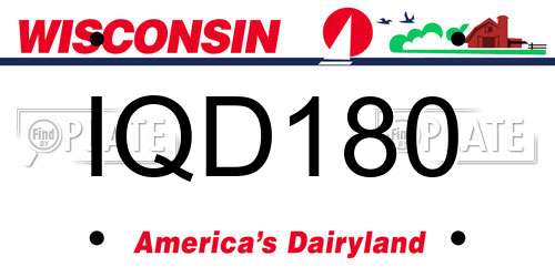 IQD180 Wisconsin License Plate