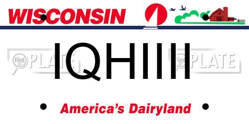 IQHIIII Wisconsin License Plate