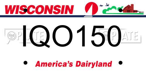 IQO150 Wisconsin License Plate