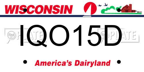 IQO15D Wisconsin License Plate