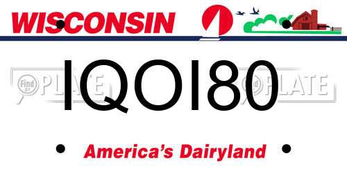 IQOI80 Wisconsin License Plate