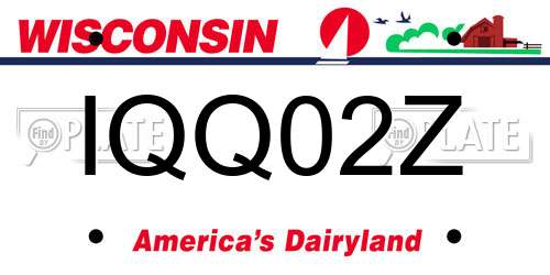 IQQ02Z Wisconsin License Plate