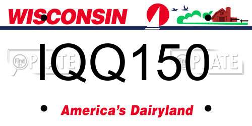 IQQ150 Wisconsin License Plate