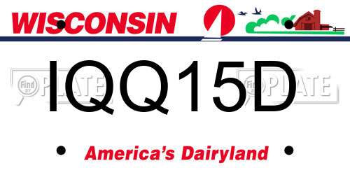 IQQ15D Wisconsin License Plate