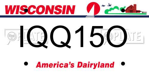 IQQ15O Wisconsin License Plate