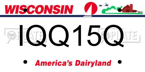IQQ15Q Wisconsin License Plate