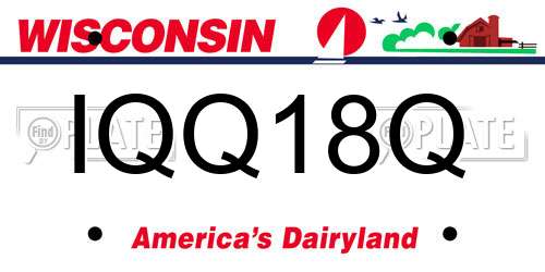 IQQ18Q Wisconsin License Plate