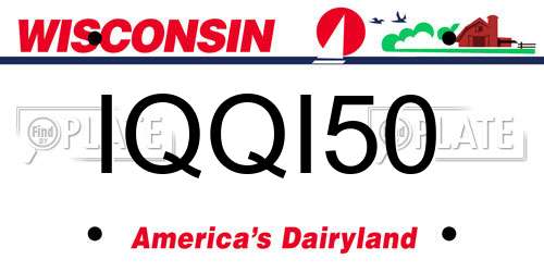 IQQI50 Wisconsin License Plate