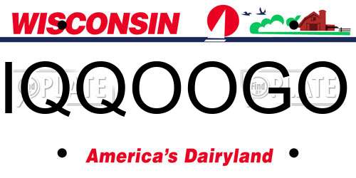 IQQOOGO Wisconsin License Plate
