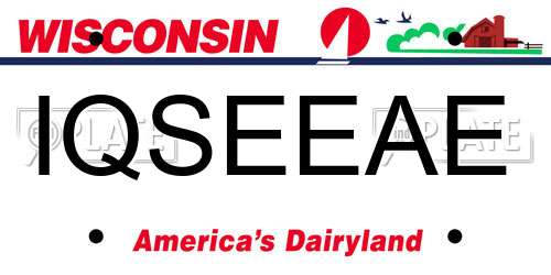 IQSEEAE Wisconsin License Plate