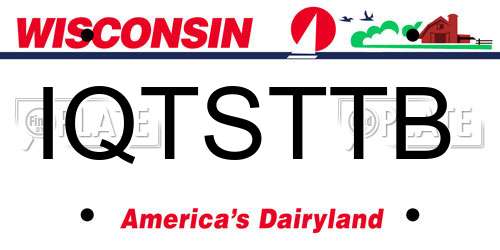 IQTSTTB Wisconsin License Plate