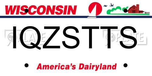 IQZSTTS Wisconsin License Plate