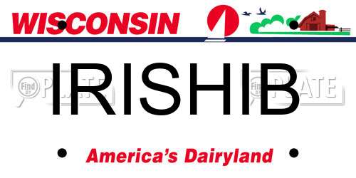 IRISHIB Wisconsin License Plate