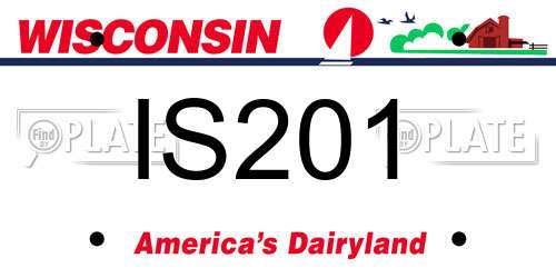 IS201 Wisconsin License Plate