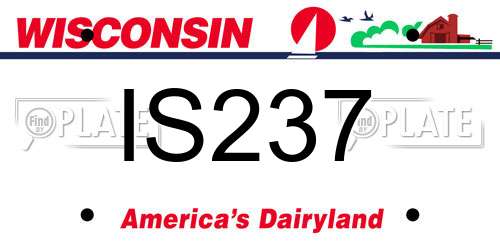 IS237 Wisconsin License Plate