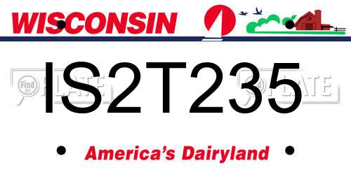 IS2T235 Wisconsin License Plate
