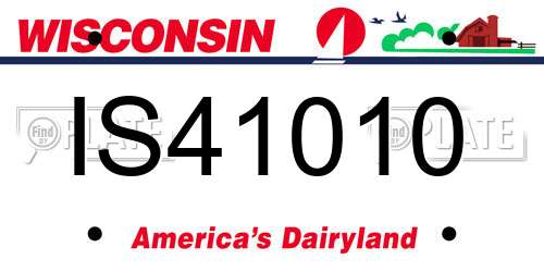 IS41010 Wisconsin License Plate