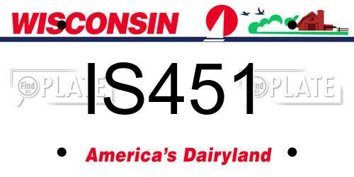 IS451 Wisconsin License Plate