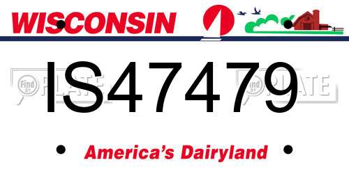 IS47479 Wisconsin License Plate