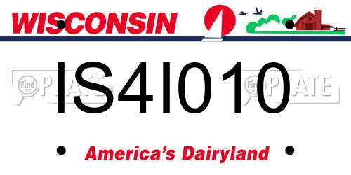 IS4I010 Wisconsin License Plate