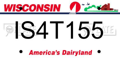IS4T155 Wisconsin License Plate