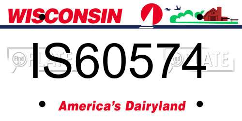 IS60574 Wisconsin License Plate