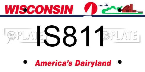 IS811 Wisconsin License Plate