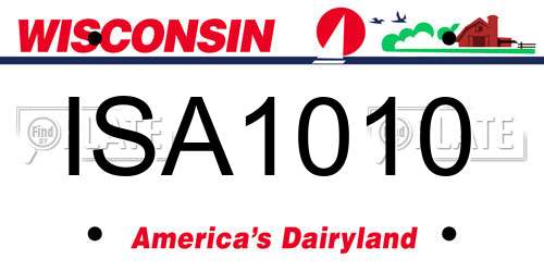 ISA1010 Wisconsin License Plate