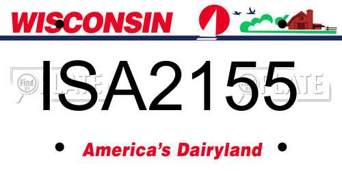 ISA2155 Wisconsin License Plate
