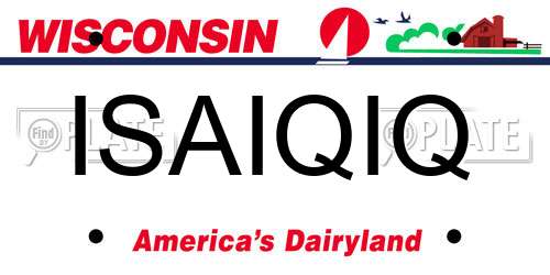 ISAIQIQ Wisconsin License Plate