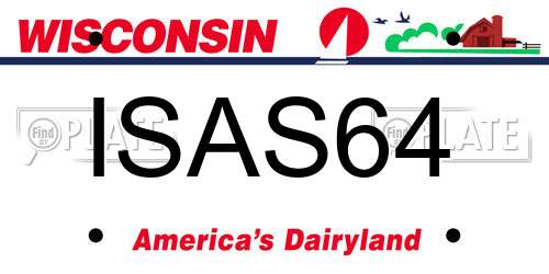 ISAS64 Wisconsin License Plate
