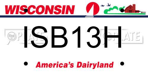 ISB13H Wisconsin License Plate