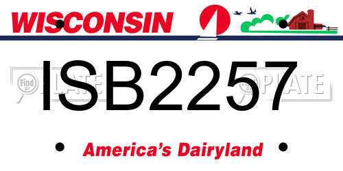 ISB2257 Wisconsin License Plate