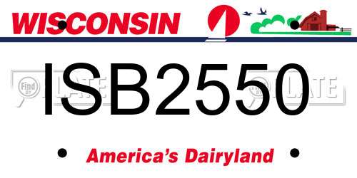ISB2550 Wisconsin License Plate