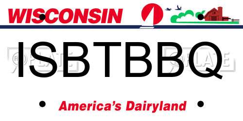 ISBTBBQ Wisconsin License Plate
