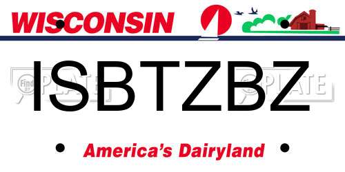 ISBTZBZ Wisconsin License Plate