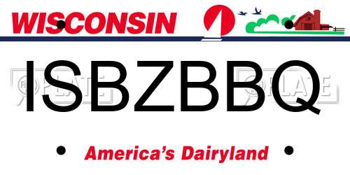 ISBZBBQ Wisconsin License Plate