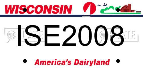 ISE2008 Wisconsin License Plate