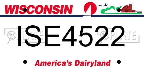 ISE4522 Wisconsin License Plate