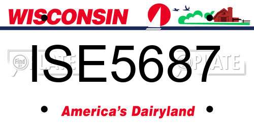 ISE5687 Wisconsin License Plate
