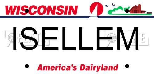 ISELLEM Wisconsin License Plate